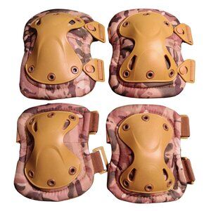 Tactical Combat Knee And Elbow Protective Pad Set Camo Paintball, Skating